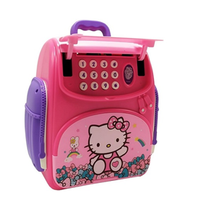 قلک مدل كوله پشتي رمزدار طرح کیتی Intelligent School Bag Toy ATM Hello Kitty_اسباب بازی